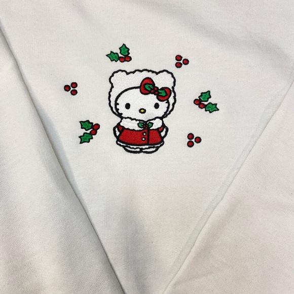 Hello Kitty Christmas Embroidered Sweatshirt - Picture 2 of 3